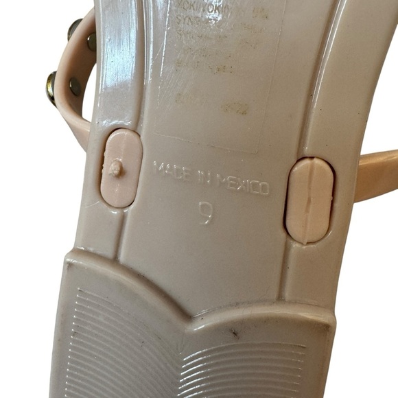 Steve Madden Yalsa Nude Pearl Jelly Sandals, Size 9 - Picture 5 of 5